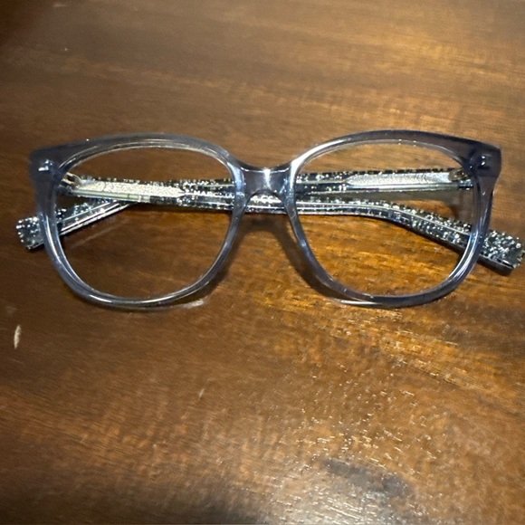 Marc Jacobs Eyeglasses, Frames Only, Marc 430 PJP 140 Plastic Clear Blue Sparkle - Picture 1 of 9